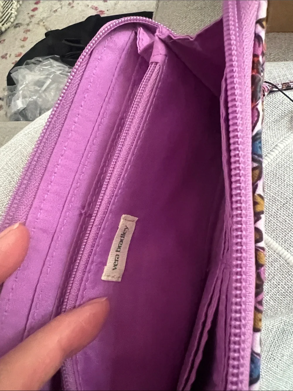 NWT Vera Bradley Essential Continental Wallet in Scaevola Fan Pattern